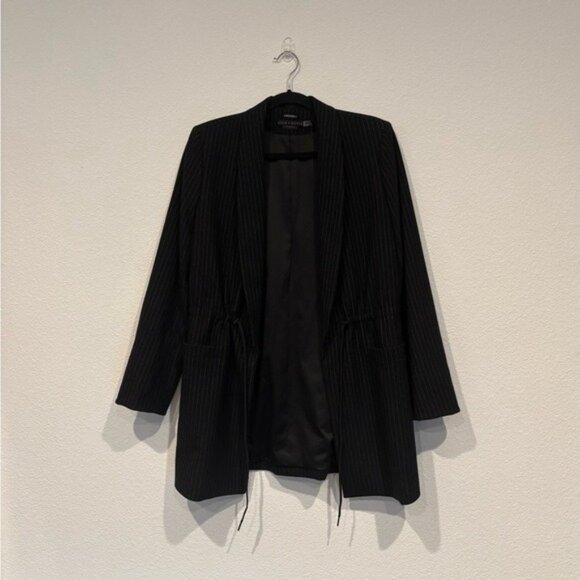 Alice + Olivia Size Medium Kylie Pinstripe Shawl Collar Blazer - Picture 2 of 7